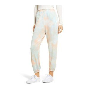 NWT Women's Bp. Tie Dye Designer Joggers Sweatpants Blue Pink Size XS $50 B126